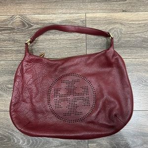 Burgundy Tory Burch shoulder bag